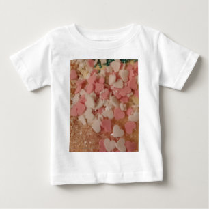 T-shirt Pour Bébé Coeurs de Saint-Valentin rose, Décoration de gâtea