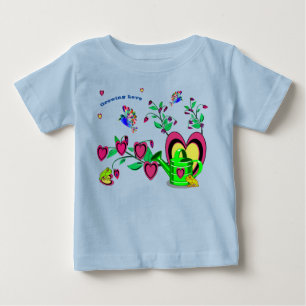 T-shirt Pour Bébé Coeurs - Grossissant T-shirt bébé d'amour