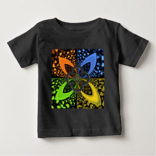 T-shirt Pour Bébé Coeurs Iridescente Polka sans soudure Point Art Ab