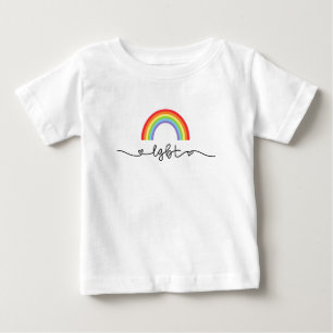 T-shirt Pour Bébé Coeurs LGBT et arcs-en-ciel
