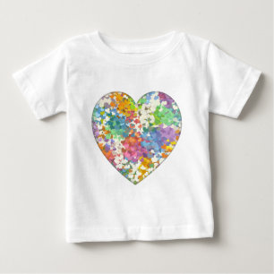 T-shirt Pour Bébé Coeurs Pastel Confetti