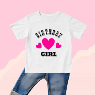 T-shirt Pour Bébé Cœurs roses