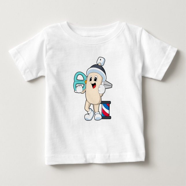 T-shirt Pour Bébé Coiffeur avec ciseaux (Devant)