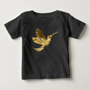 T-shirt Pour Bébé Colibri noir et or