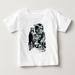 T-shirt Pour Bébé Collage de main noire et de crâne