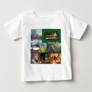 T-shirt Pour Bébé Collage de photos de Boston, Massachusetts