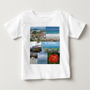 T-shirt Pour Bébé Collage photo de Saint-Martin-Saint-Maarten