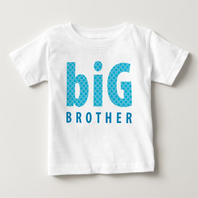 T-shirt Pour Bébé COLLECTION DE SOINS - grand frère {blue} (Devant)