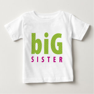 T-shirt Pour Bébé COLLECTION DE SOINS - grande soeur {lime}