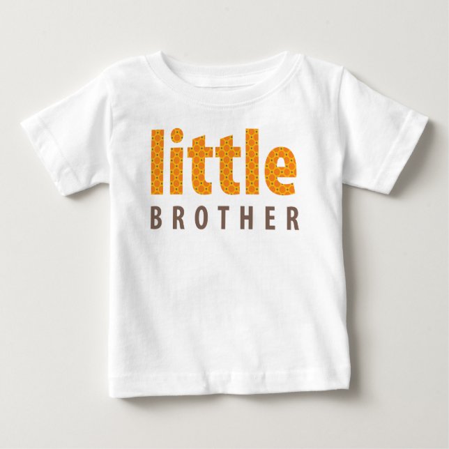 T-shirt Pour Bébé COLLECTION DE SOINS - petit frère {orange} (Devant)