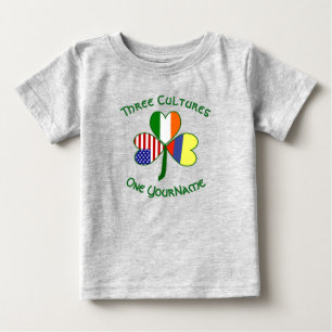T-shirt Pour Bébé Colombien Irlandais Shamrock Drapeaux américains V