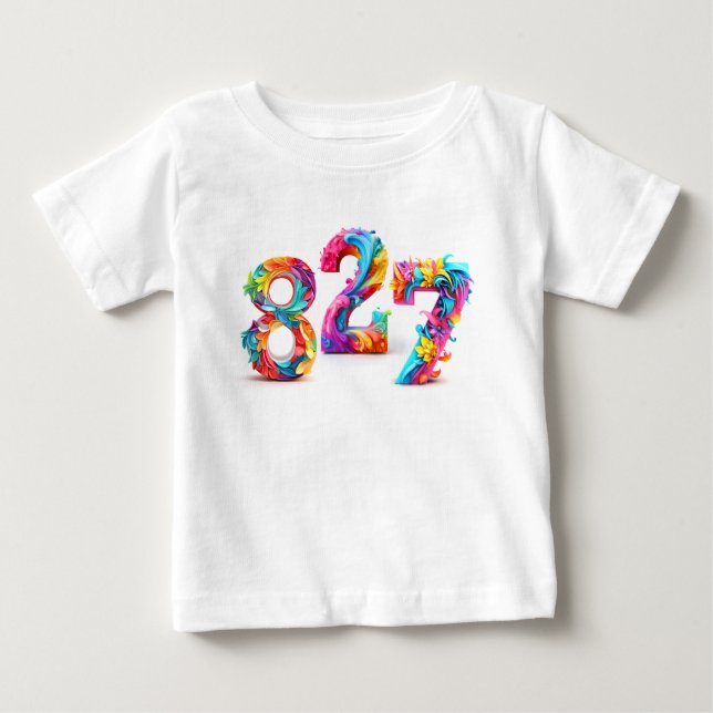 T-shirt Pour Bébé Coloré 827 (Devant)
