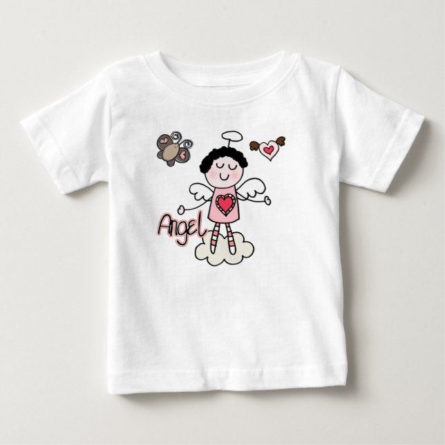 T-shirt Pour Bébé Combinaison bébé à tutu d'ange de dessin animé (Devant)