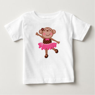 T-shirt Pour Bébé Combinaison bébé ballerine singe fille