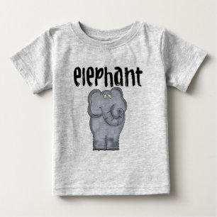 T-shirt Pour Bébé Combinaison grise du football de bébé d'éléphant