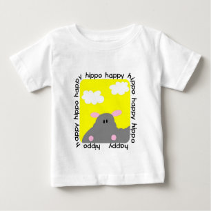 T-shirt Pour Bébé Combinaison heureuse de tutu de bébé d'hippopotame
