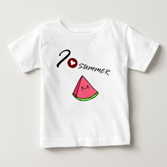 T-shirt Pour Bébé Combinaison pastèque (Devant)