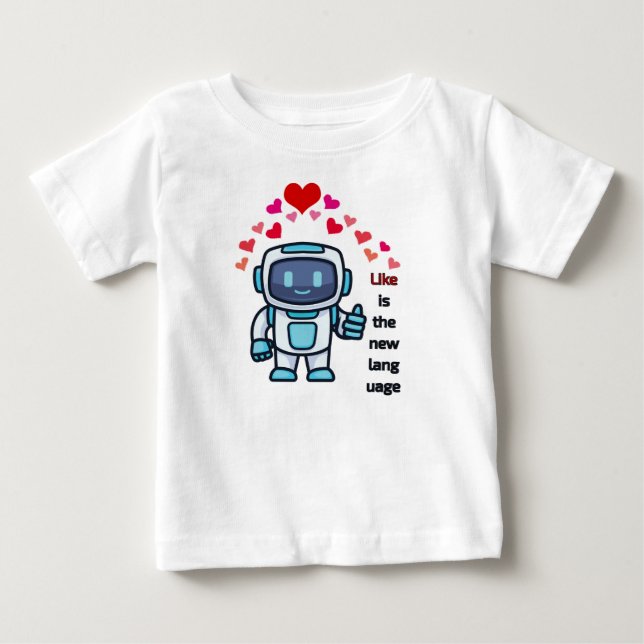T-shirt Pour Bébé comme est une nouvelle langue (Devant)
