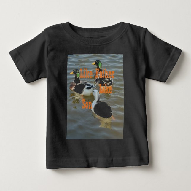T-shirt Pour Bébé Comme Père Comme Fils. (Devant)