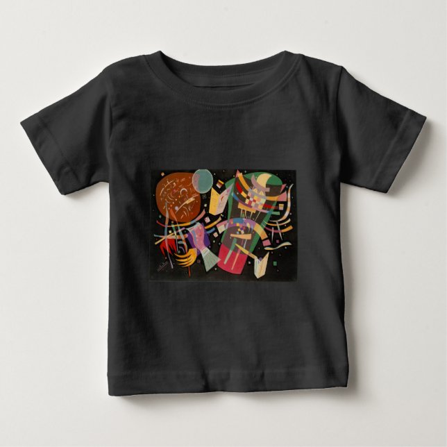 T-shirt Pour Bébé Composition Kandinsky 10 Peinture Abstraite (Devant)