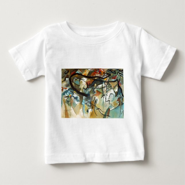 T-shirt Pour Bébé Composition Kandinsky V Peinture Abstraite (Devant)