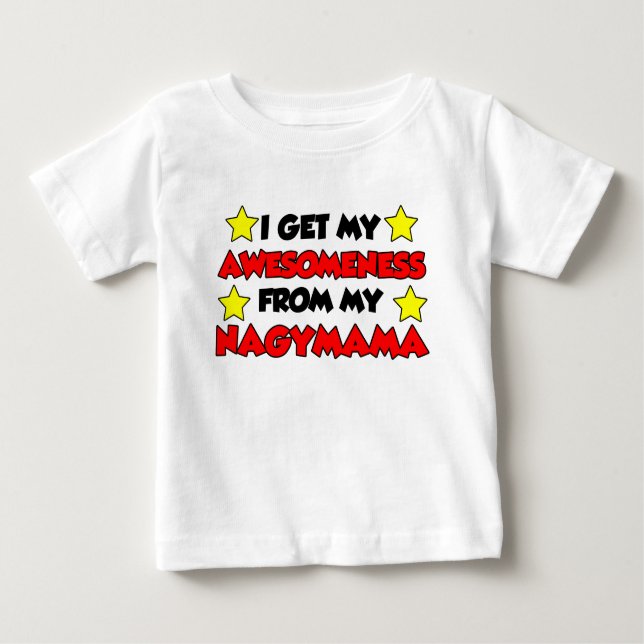 T-shirt Pour Bébé Compréhension De Nagymama (Devant)