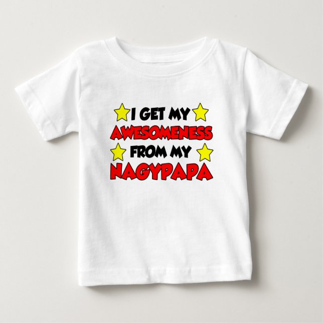 T-shirt Pour Bébé Compréhension De Nagypapa (Devant)