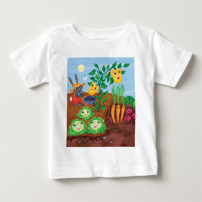 T-shirt Pour Bébé Compte-Jardin de temps (Devant)