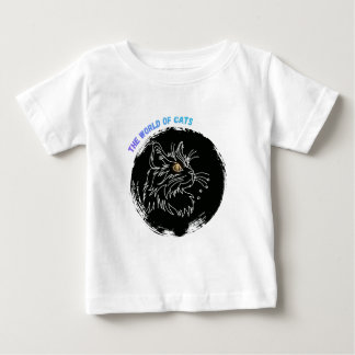 T-shirt Pour Bébé Conception d'amour de chat coupé