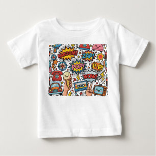 T-shirt Pour Bébé conception de bandes dessinées rétro