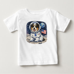 T-shirt Pour Bébé Conception de chiot astronaute mignon pour enfants