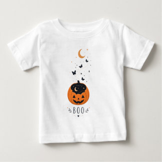 T-shirt Pour Bébé Conception de citrouille de la saison effrayante H