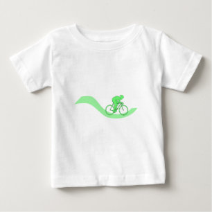 T-shirt Pour Bébé Conception de cycliste en vert