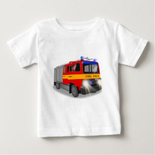 T-shirt Pour Bébé Conception de dessin du moteur cool d'incendie pou