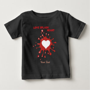 T-shirt Pour Bébé Conception de l'éclaboussure de cœur – Design d'ex