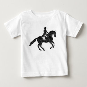 T-shirt Pour Bébé Conception de mosaïque de cheval et de cavalier d