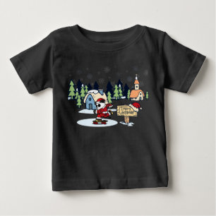 T-shirt Pour Bébé Conception de Noël pour skateboardeur panda
