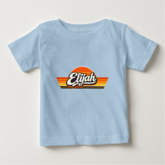 T-shirt Pour Bébé Conception de nom Elijah Retro Sunset