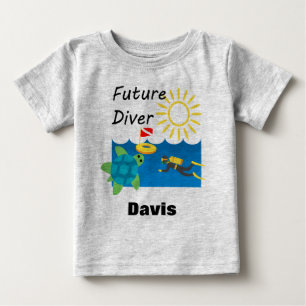 T-shirt Pour Bébé Conception de plongeur futur - T-Shirt bébé en jer