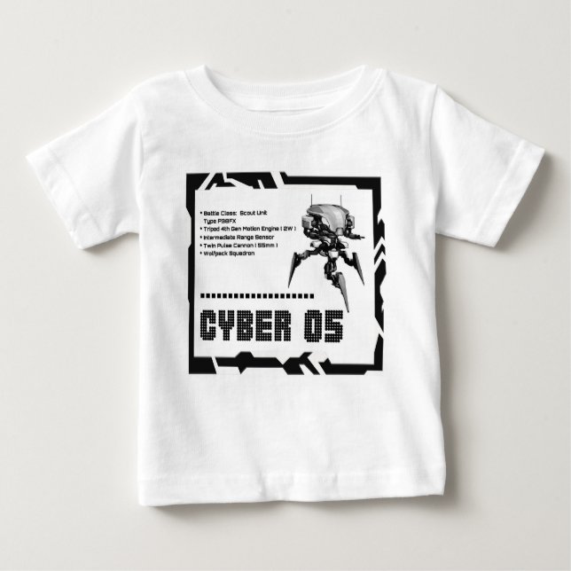 T-shirt Pour Bébé Conception de robots Cyber 05 Mwch (Devant)
