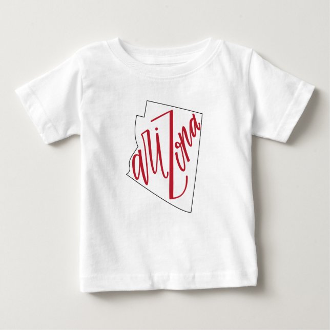 T-shirt Pour Bébé Conception de typographie d'état de l'Arizona | (Devant)