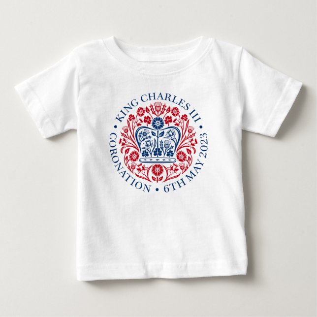 T-shirt Pour Bébé Conception officielle du couronnement du roi Charl (Devant)