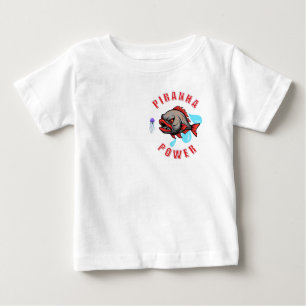 T-shirt Pour Bébé Conception Piranha Power