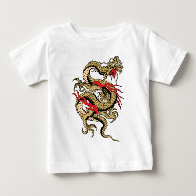 T-shirt Pour Bébé Conceptions personnalisables de dragon chinois (Devant)