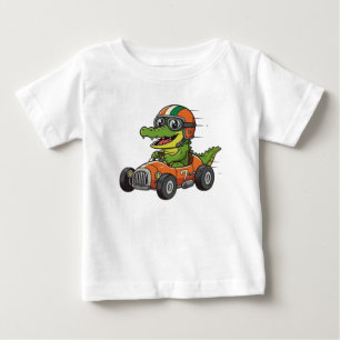 T-SHIRT POUR BÉBÉ CONDUCTEUR DE VOITURE DE COURSE CUTE BABY
