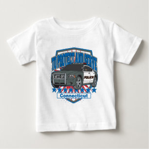 T-shirt Pour Bébé Connecticut pour protéger et servir une voiture de