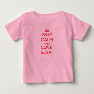T-shirt Pour Bébé Conserver le calme et l'amour Elisa