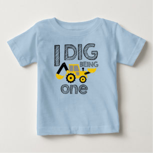 T-shirt Pour Bébé Construction Anniversaire 1er Anniversaire Je Creg