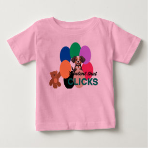 T-shirt Pour Bébé Contenu qui clique