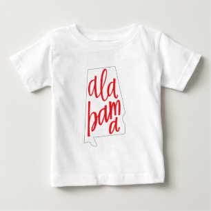 T-shirt Pour Bébé Contour d'état de l'Alabama